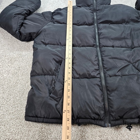 H M Divided Black Puffer Jacket Full Zip Stand Collar Men Large See Description - Picture 3 of 7